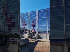 Le presentamos una valla cortavientos de chapa de acero inoxidable verde para bloquear el viento y el polvo.