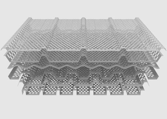 Los paneles de metal perforados corrugados modificaron los patrones arbitrarios para los paneles de metal arquitectónicos