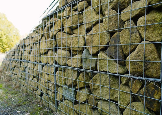 Triple torsión hexagonal tejido de malla tejida Gabion Cestas simplemente llenado con piedra natural para canales