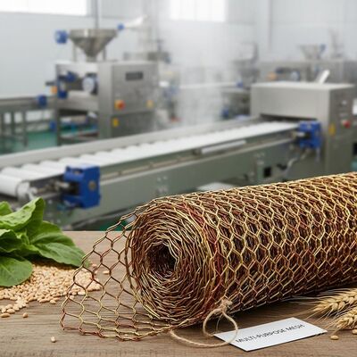 Multi Purpose Brass Copper Bronze Hexagonal Wire Mesh with Bright Color Used in Agriculture and Food Processing Industries