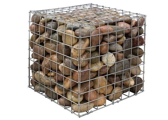 Galfan galvanizado soldó con autógena a Mesh Gabion Baskets Defense Gabion soldó con autógena la malla de alambre