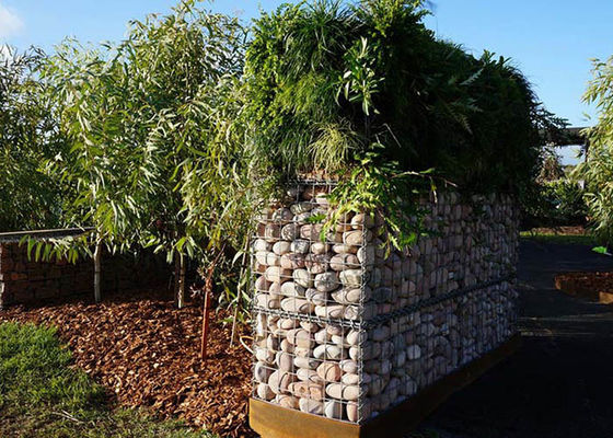 El paisaje soldó con autógena 5m m que las cestas de Gabion atan con alambre a Mesh Rock Retaining Wall