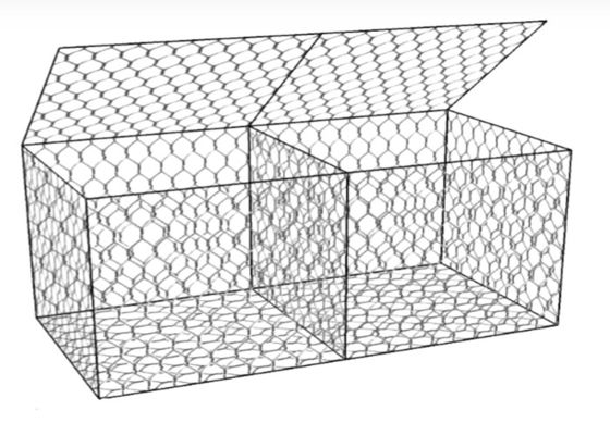 60 × 80 mm Cestas de gabión tejido 1mx1mx1m alambre para una mayor capacidad de carga y durabilidad