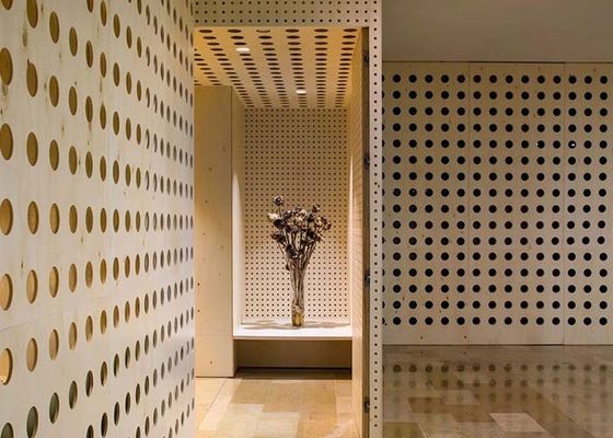 Pared interna del metal perforado creativa y diseño interior moderno que aumenta su decoración interior
