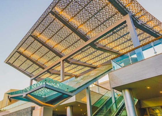 Los paneles perforados de la sombrilla del metal estético y ventilado para el sistema de control arquitectónico de Sun