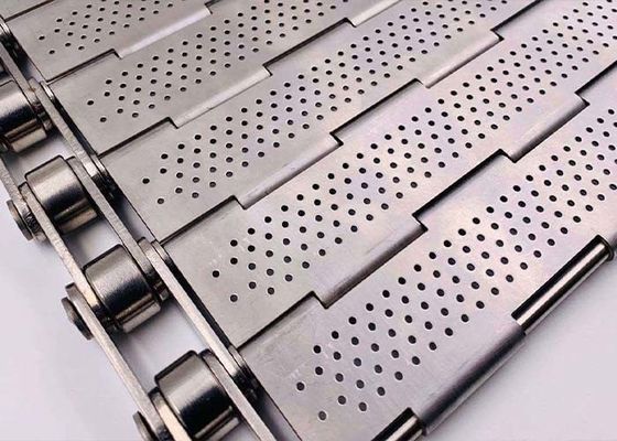 banda transportadora perforada de la placa de 1mm-4m m para los productos leves y de alta densidad