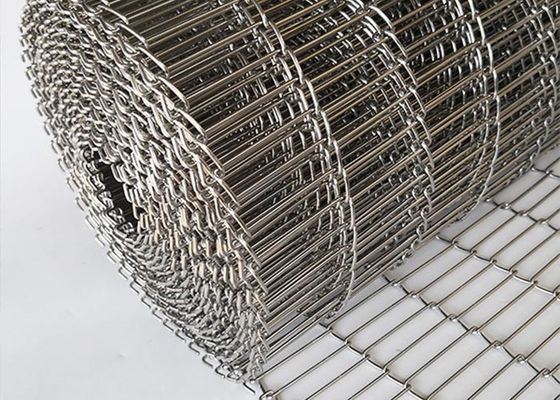 3" a 14" banda transportadora Flex Wire Mesh Conveyor Belt plano del metal