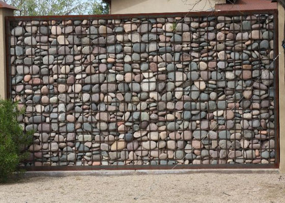 el PVC de las cestas de Gabion de la barrera del ruido de Gabion de la anchura del 1m-5m cubrió el alambre