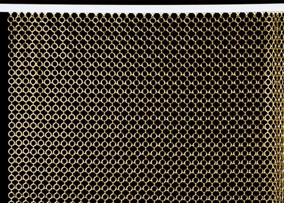 Ring Mesh Curtain Decorates Your Room y oficina decorativos de cobre amarillo y de cobre