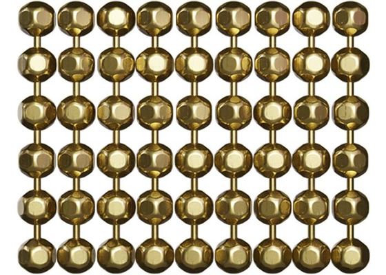 Cortina de cuentas metálicas de acero inoxidable de 2 mm a 12 mm de diámetro para divisor de espacios
