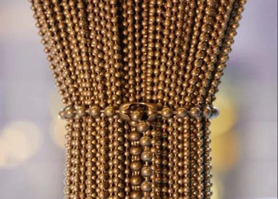 Cortina de cuentas metálicas de acero inoxidable de 2 mm a 12 mm de diámetro para divisor de espacios