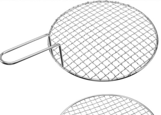 Grill de metal de barbecue en malla de metal encorvado borde cubierto para Bbq Grill Rack