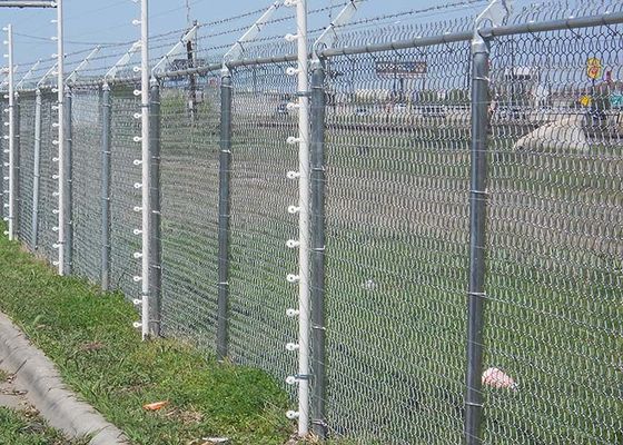 Seguridad eléctrica 1.8 M Vínil de revestimiento de cercas de enlace de cadena