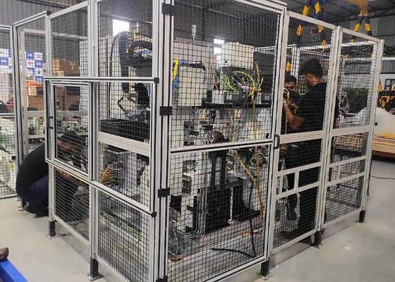 Protección de la máquina Seguridad de la cerca de alambre de metal Revestimiento en polvo de acero bajo en carbono