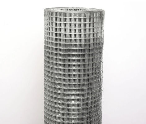 Recinto de color plateado 2*2cm Galvanizado de malla de alambre soldado rodillos de acero carbono