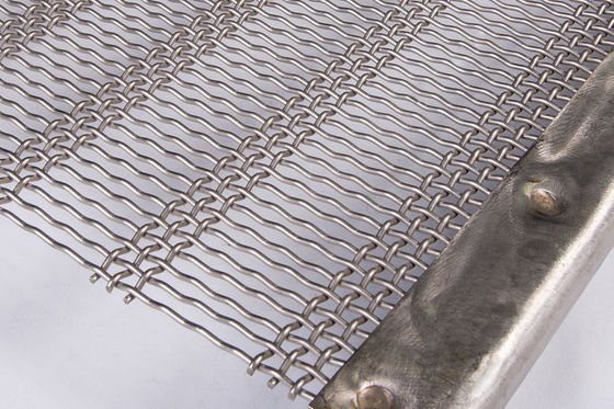 Enlace de acero al carbono Tejido de malla de pantalla de minería 1.25-4mm Diámetro de alambre