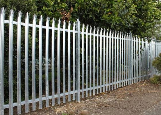 Cercas de palisada galvanizadas de punto triple con ángulo pálido para una buena seguridad