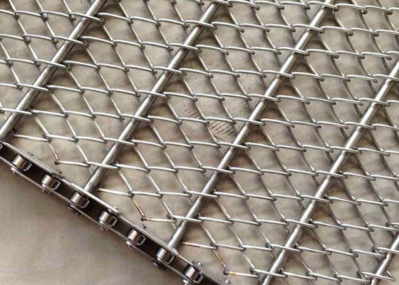 Cinturón transportador de enlace de cadena de borde soldado reforzado con acero de bajo carbono