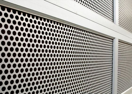 Pantalla de seguridad de aluminio perforado de 2 mm, 40% de área abierta, ancho 750-1200 mm