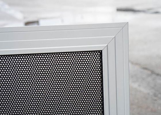 Pantalla de seguridad de aluminio perforado de 2 mm, 40% de área abierta, ancho 750-1200 mm