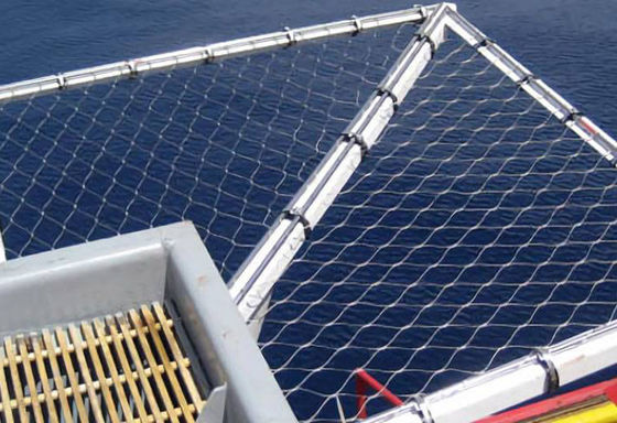 malla anudada neta de la cuerda de seguridad del perímetro del helipuerto de la cuerda 304 304L