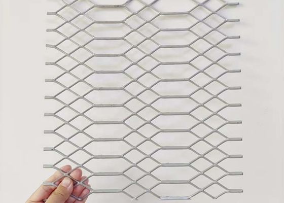 Malla metálica expandida gótica, grosor 1,5 mm, galvanizada con recubrimiento de polvo