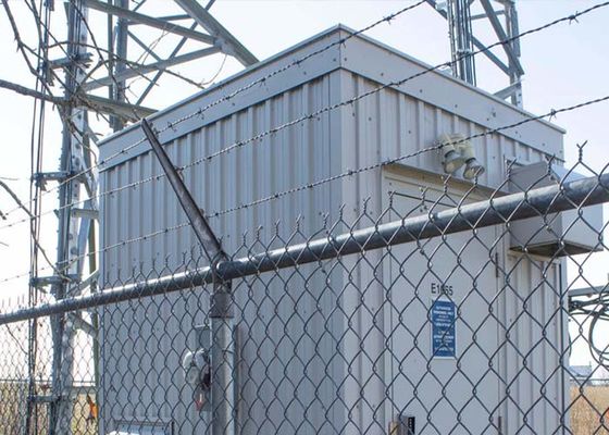 Seguridad eléctrica 1.8 M Vínil de revestimiento de cercas de enlace de cadena