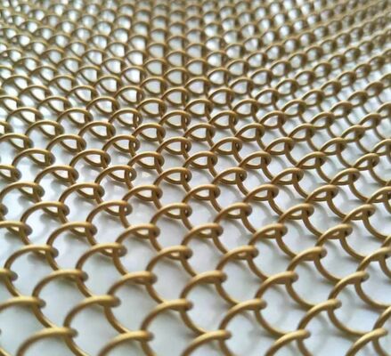1.0mm alambre resistente a los rayos UV tamaños personalizables de aluminio alambre de malla cortina de metal de bobina cortina