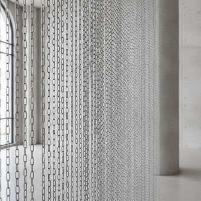 Cortina de malla de alambre decorativa de aluminio de 1.0 mm enlace de cadena cortina de bobina de metal para interiores de arquitectura