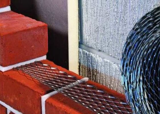 Malla de Refuerzo para Ladrillos de Acero Galvanizado de 50 mm de Ancho para Construcción de Muros de Albañilería