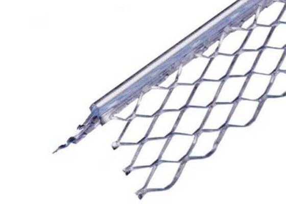 Ángulo de malla expandida galvanizada 25x25mm Refuerzo de esquina Longitud 2.5m Protección de borde para yeso de tablaroca