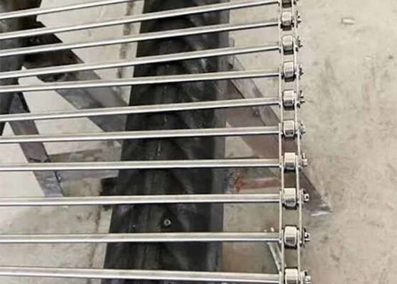 SS314 Rod Reinforced Sintering Furnace Conveyor Belt 1100 Degree C Alta Temperatura