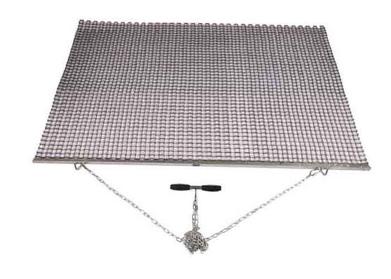 Malla de acero galvanizado para césped, malla de alambre para nivelar césped, para quitar escombros, tamaño personalizado