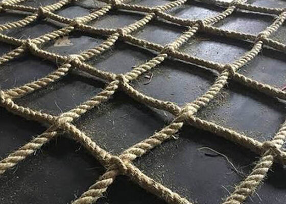 Red de seguridad de sisal de 12 mm para helipuerto, red para helicóptero con nudos, conforme a CAP 437 para embarcaciones en alta mar
