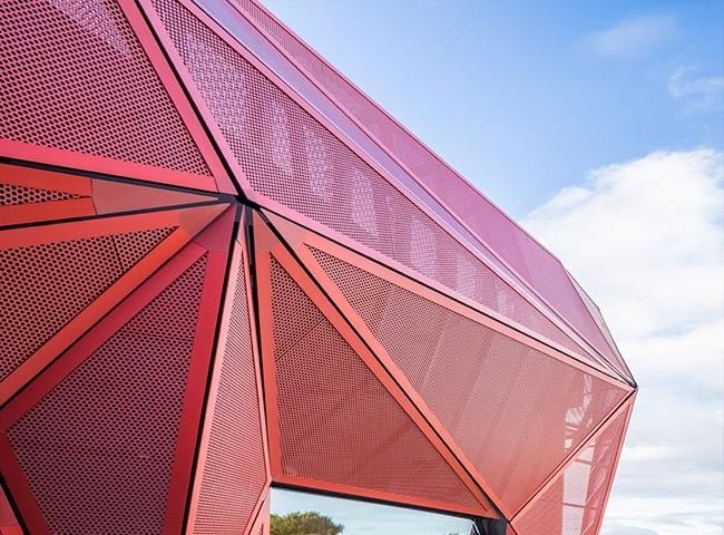 metal perforado del agujero redondo para la decoración arquitectónica