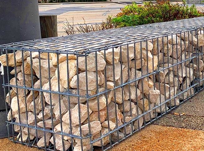Cesta soldada con autógena del gabion para la opinión del borde de la carretera