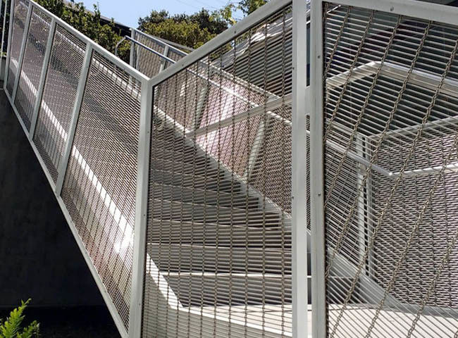Malla rígida decorativa arquitectónica para la verja de la escalera